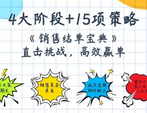 销售结单宝典：4大阶段+15项策略，直击挑战，高效赢单